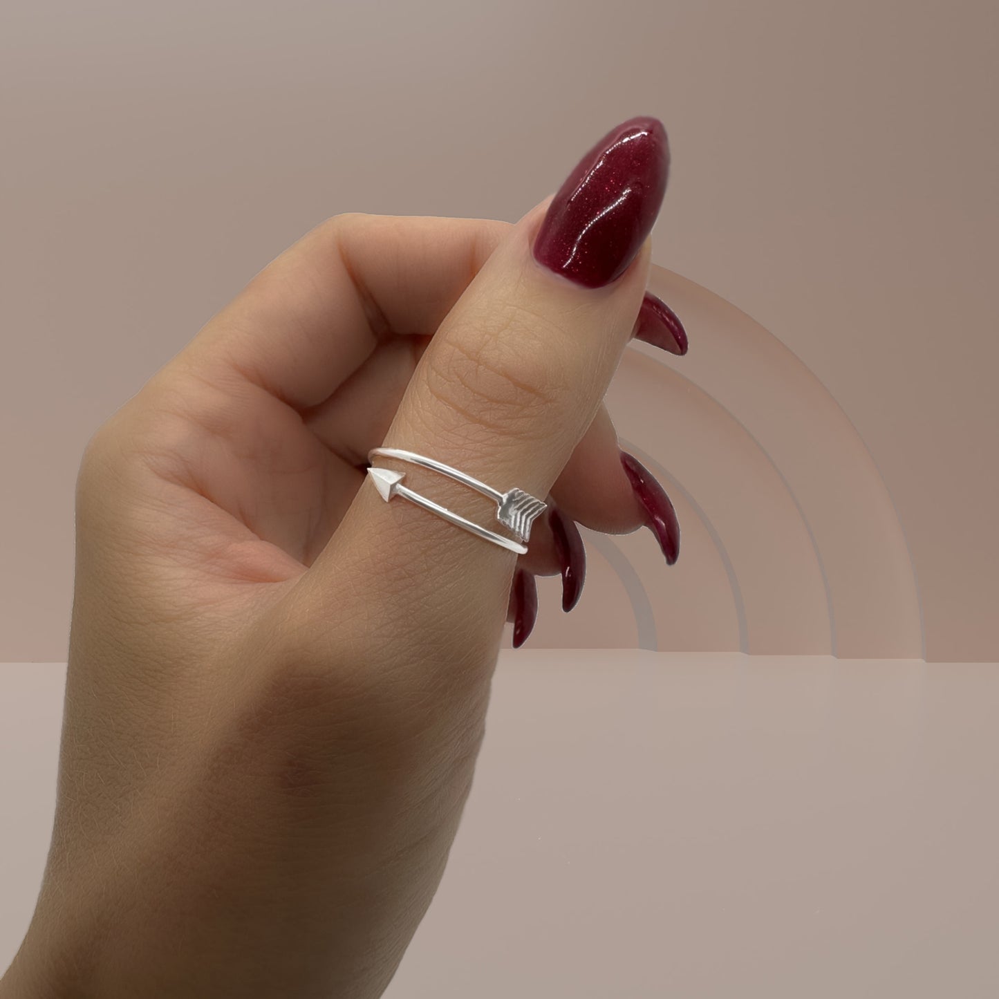 Circular Arrow Wrap Dainty Ring