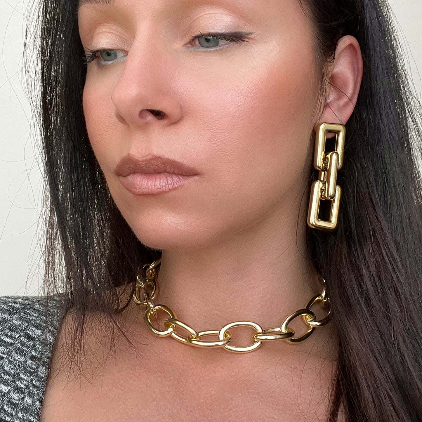 Chunky Link Chain Statement Necklace