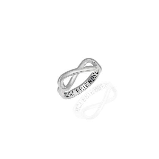 Infinity Ring with Best Friends Engraving