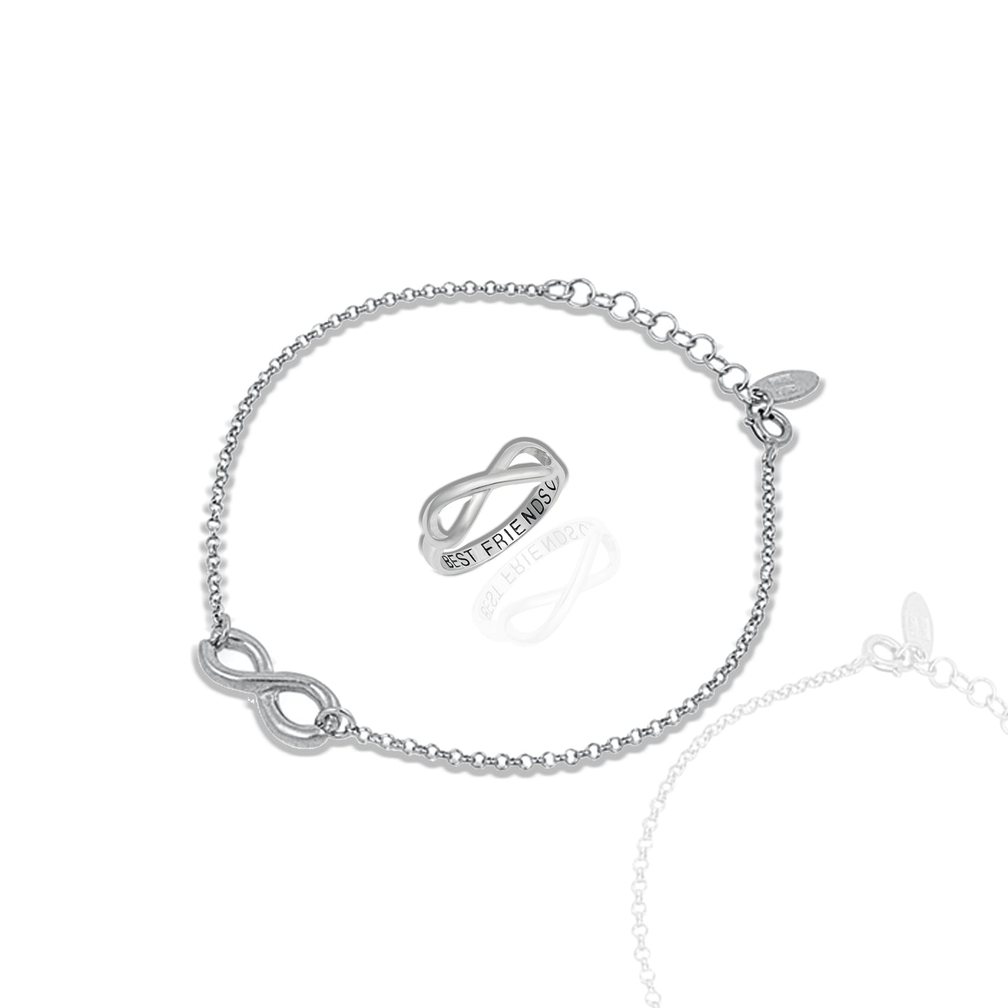 Infinity Set of Bracelet and Ring