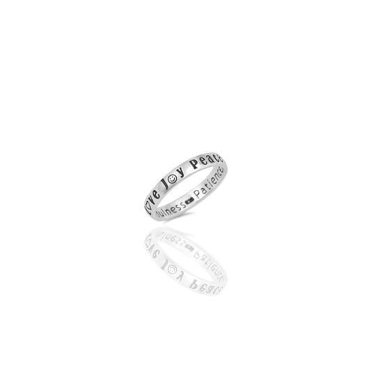 Peace Love Joy Engraved Ring