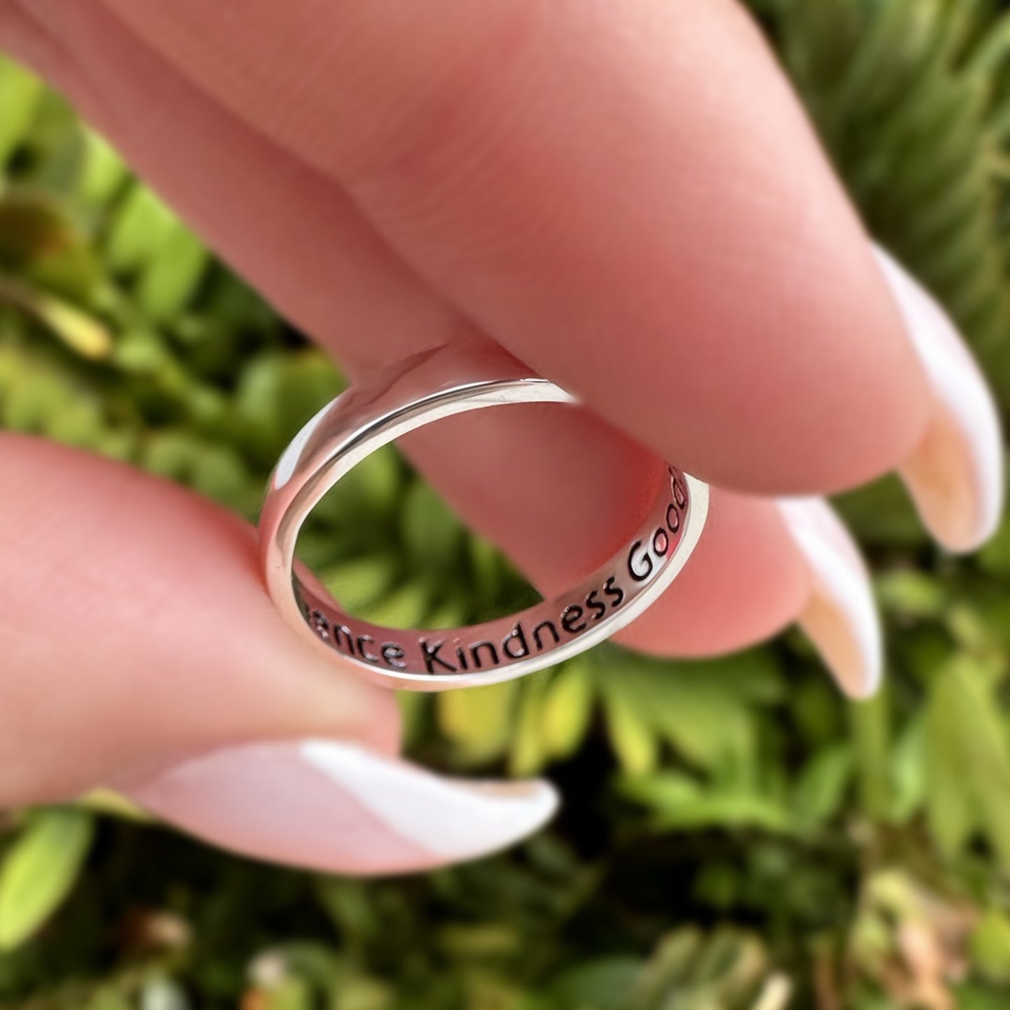 Peace Love Joy Engraved Ring