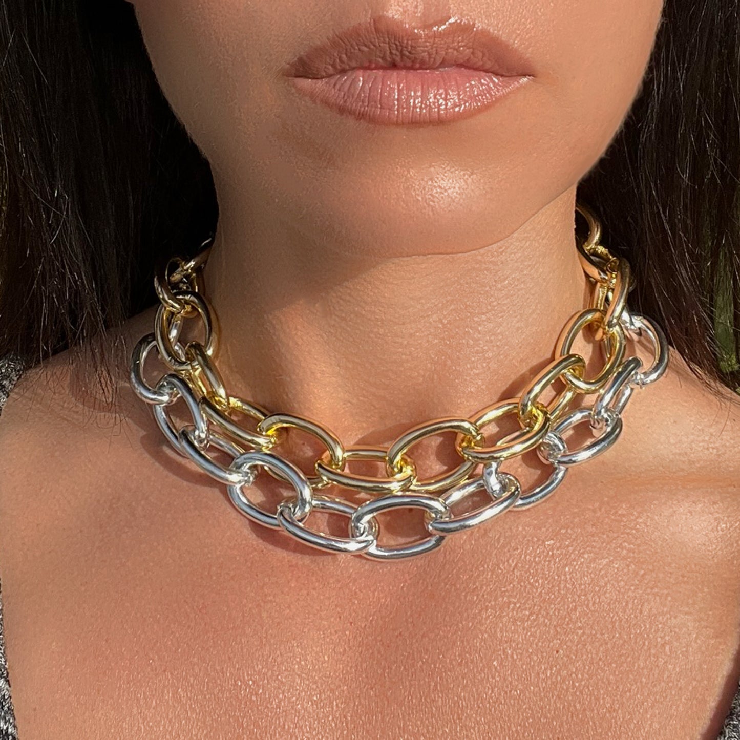 Chunky Link Chain Statement Necklace