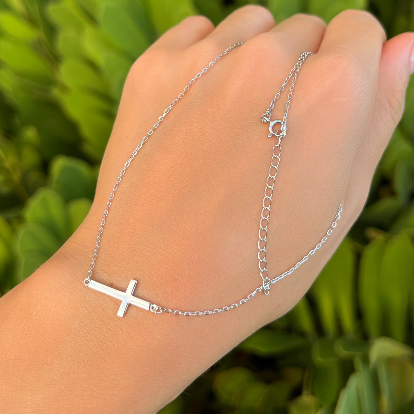 Sideways Cross Dainty Necklace