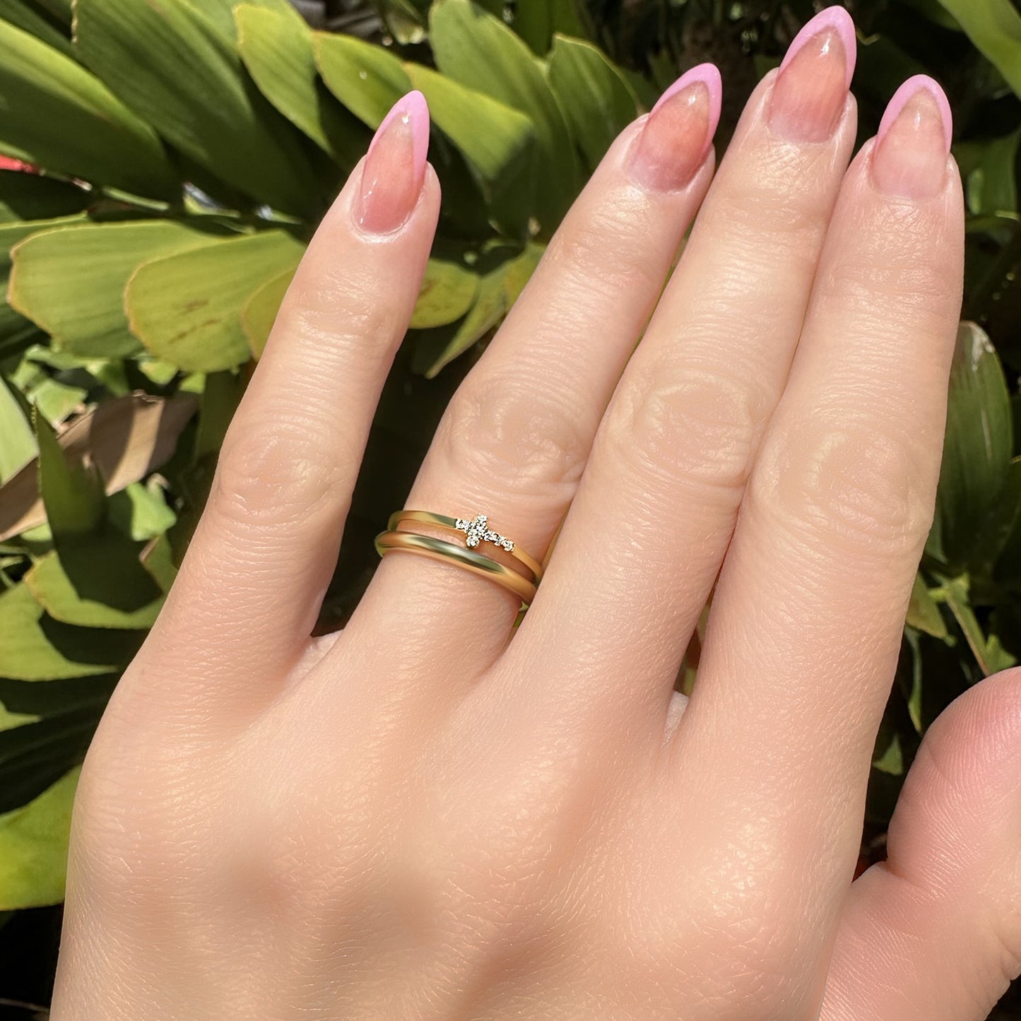 Sideways Cross Stacking Rings set