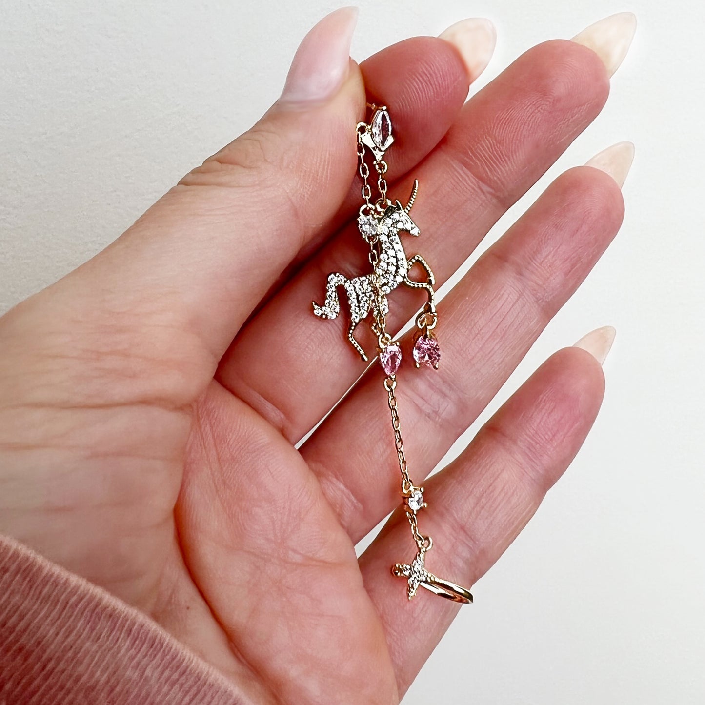 Dangle Unicorn Horse Ear Cuff