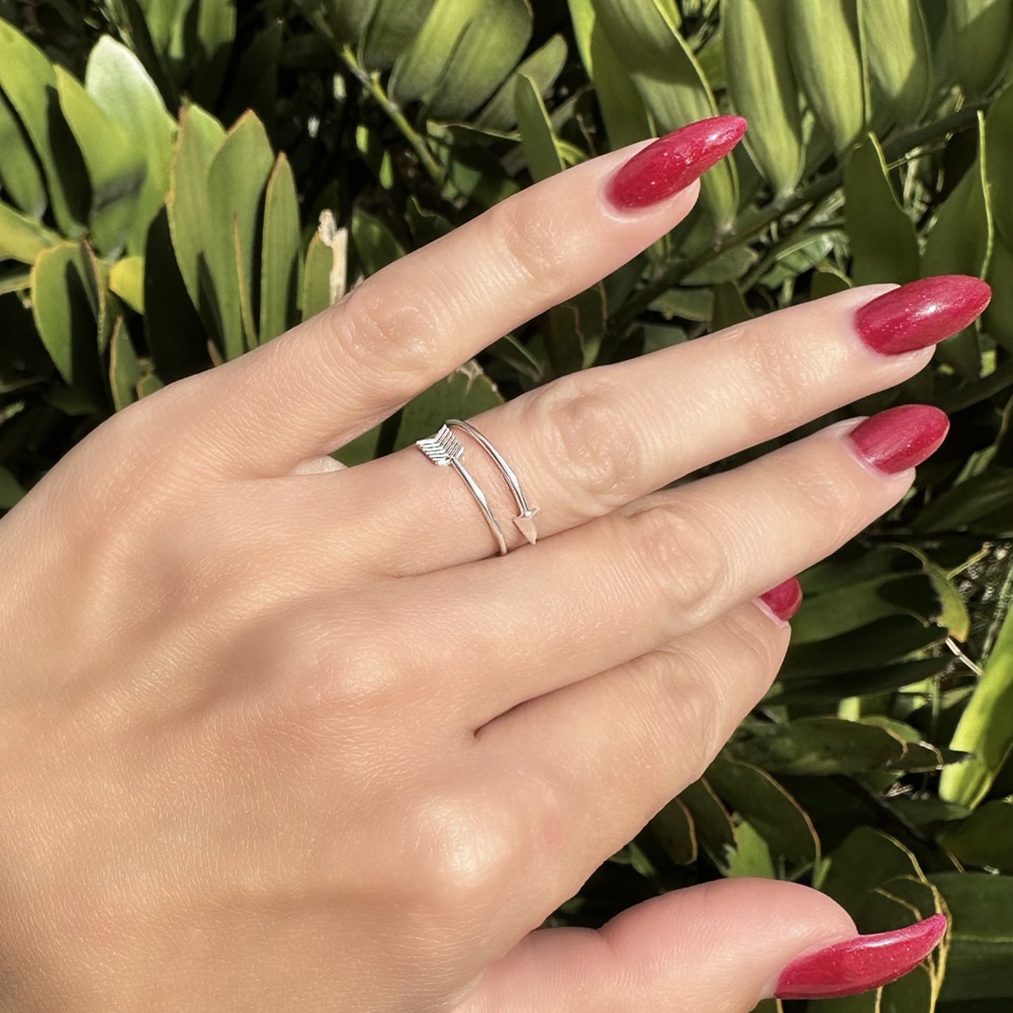 Circular Arrow Wrap Dainty Ring