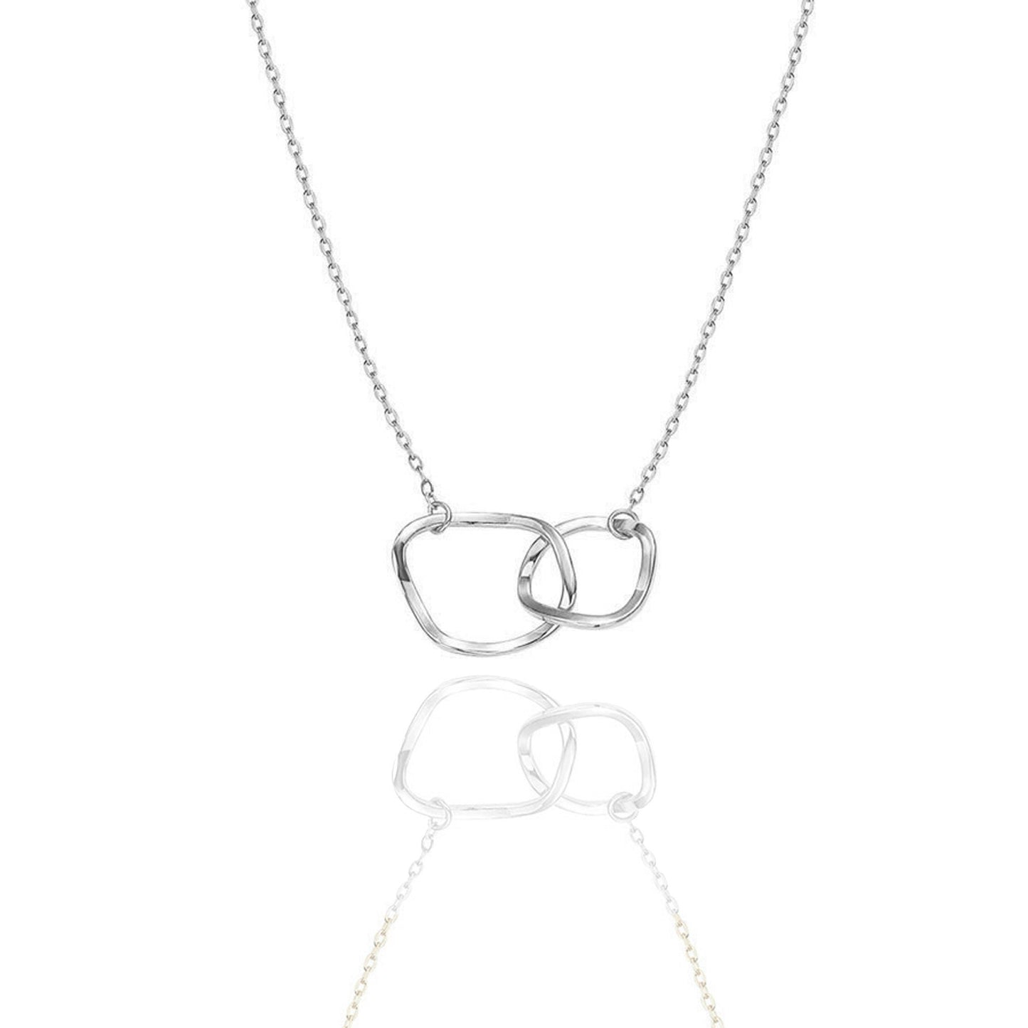 Interlocking Circles Dainty Necklace