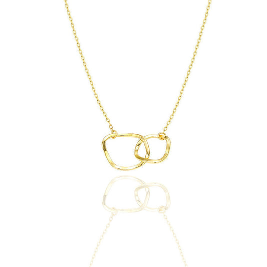 Interlocking Circles Dainty Necklace