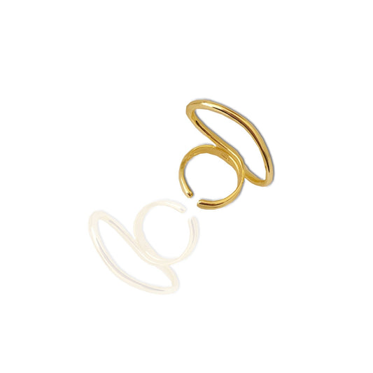 Twisted Circle Statement Ring