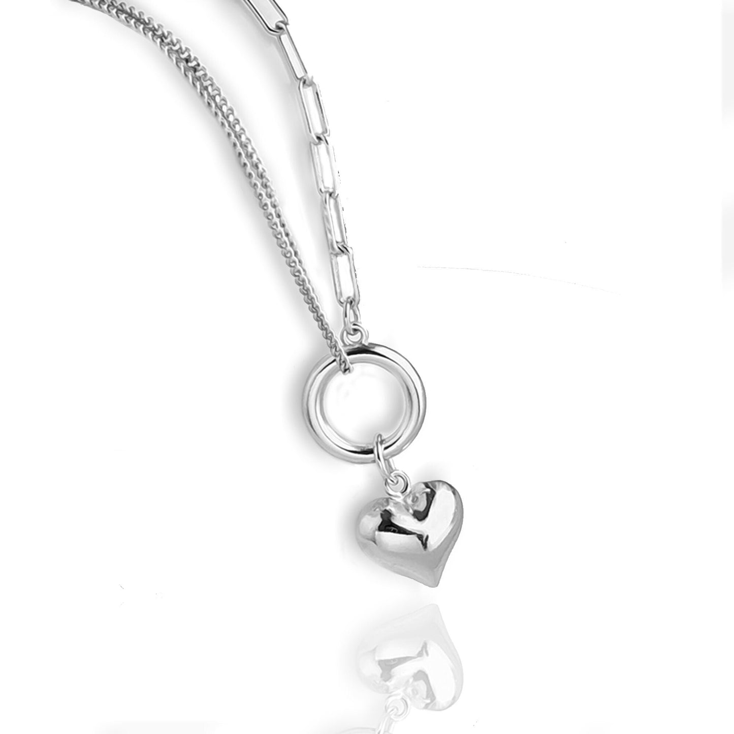 Heart Charm Toggle Necklace