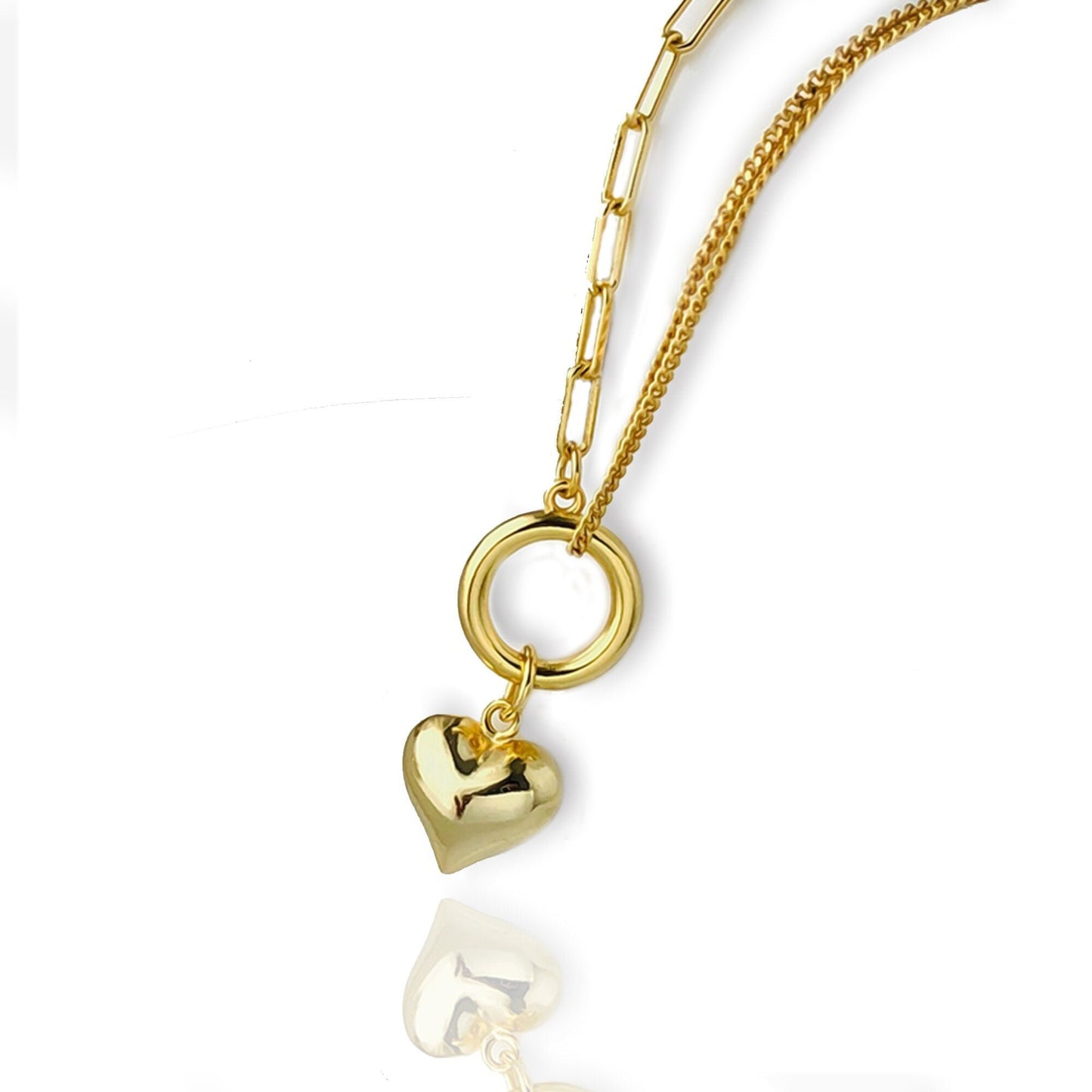 Heart Charm Toggle Necklace