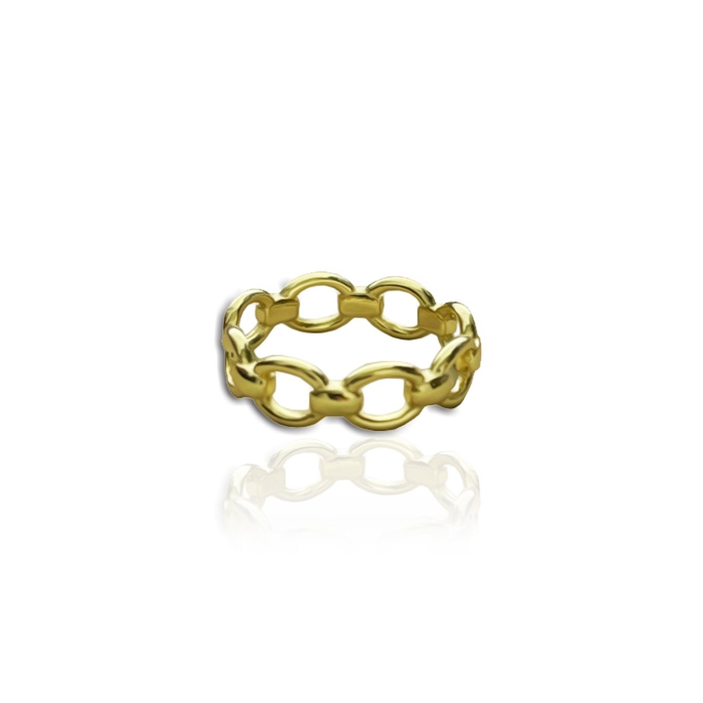 Gold Link Chain Ring