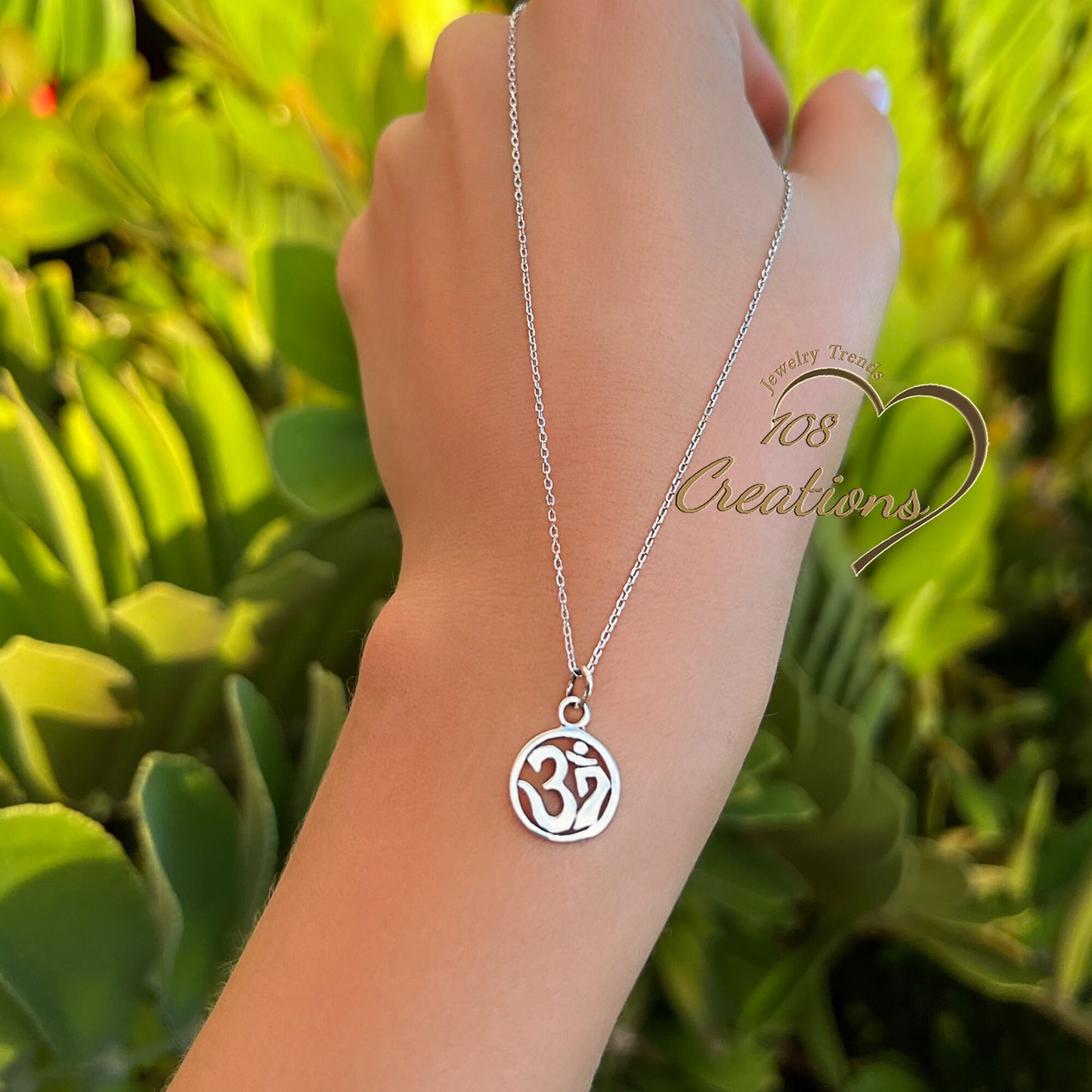 Yoga Necklace with OM Disc Charm