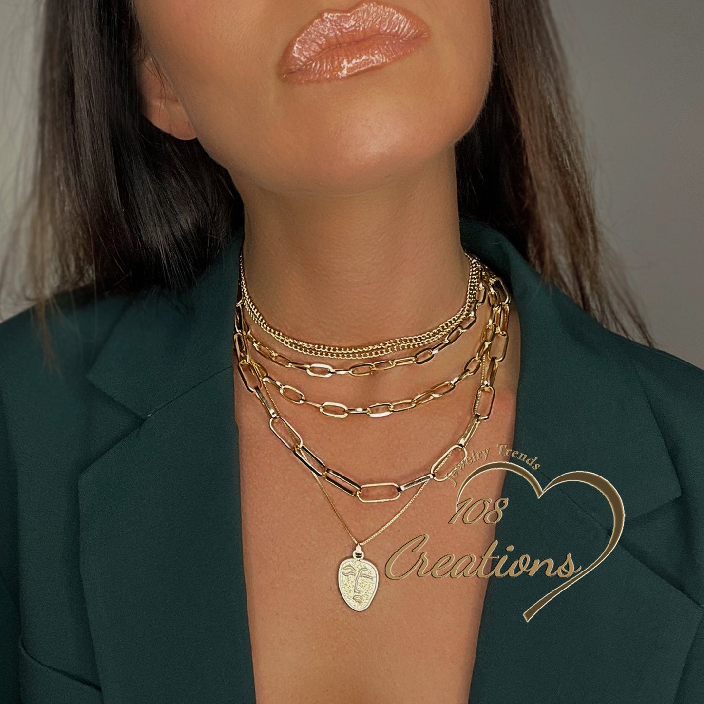 Multi Layered Chunky Chain Necklace