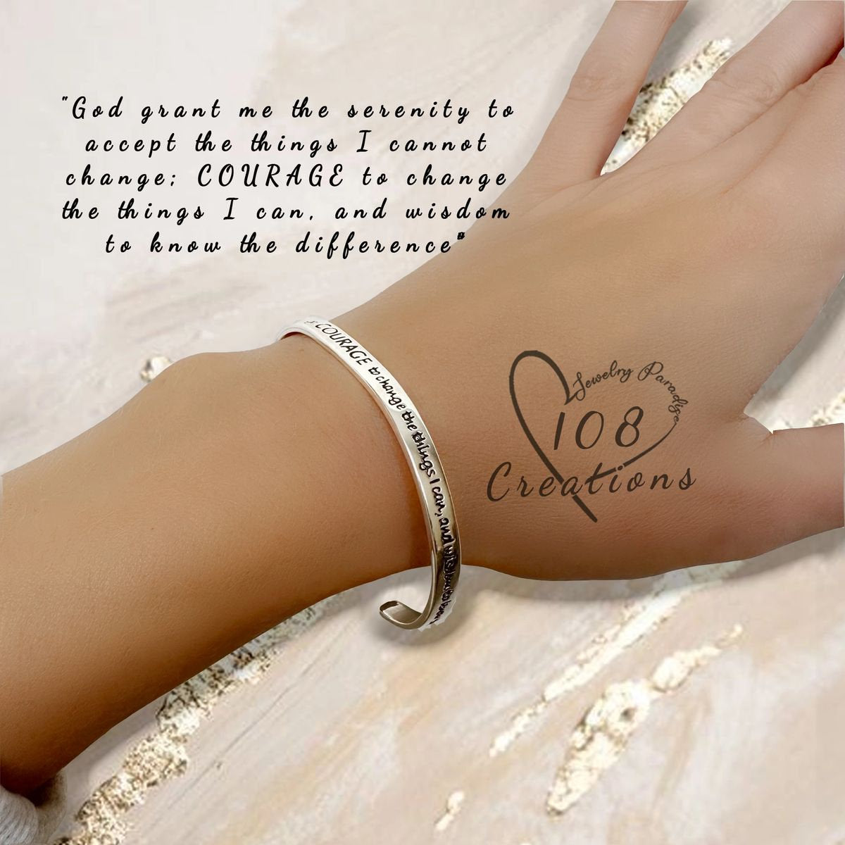 Serenity Prayer Engraved Bracelet