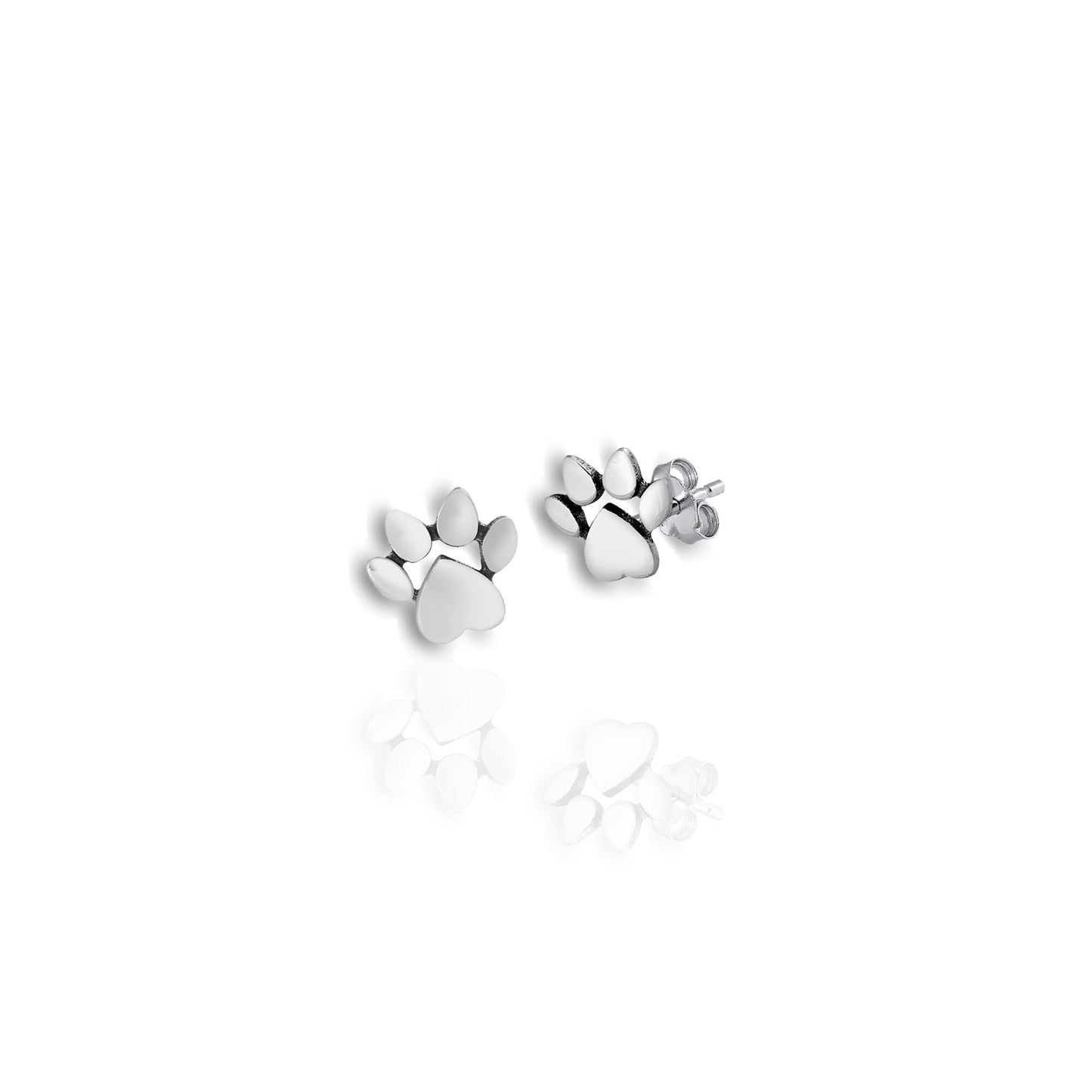 Paw Print Tiny Stud Earrings