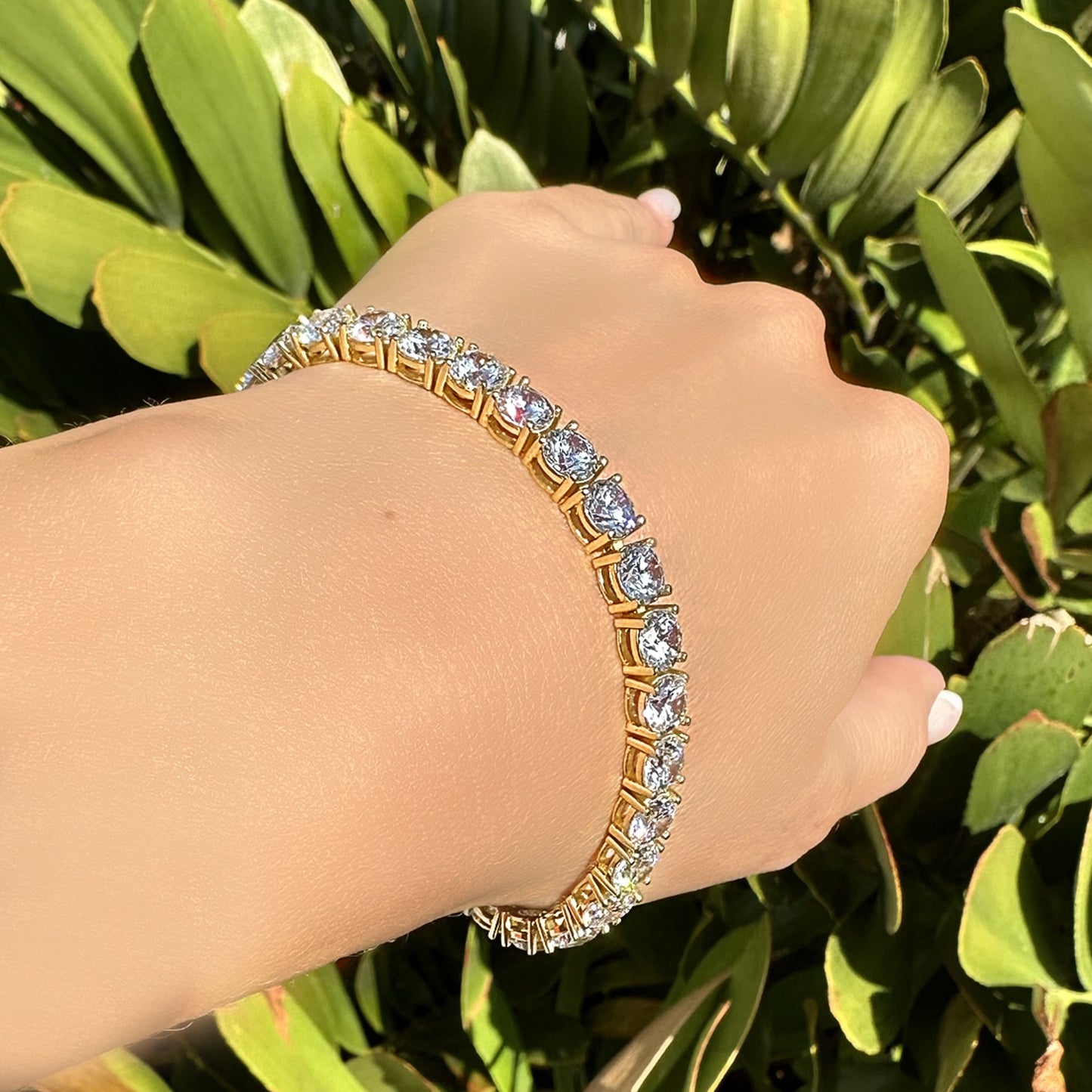 Classic Tennis Bracelet in Gold or Silver